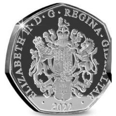 50 Pence - Elizabeth II The Coffin, Gold Plated Silver