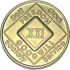 Medal - Narcotics Anonymous Recovery 21 Years