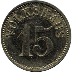 15 Pfennig - Volkshaus