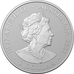 1 Dollar - Elizabeth II 6th Portrait - Fraser’s Dolphin - Silver Bullion Coin