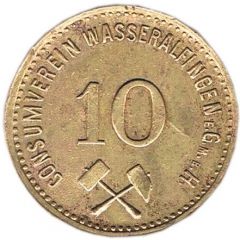 10 Pfennig Consumverein Wasseralfingen