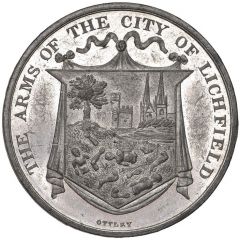 Medal - Victoria Lichfield Cathedral, white metal
