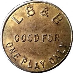 1 Play Arcade Token - L B and B