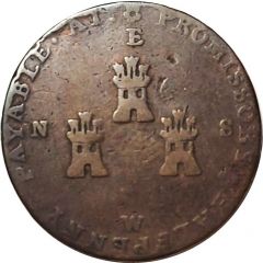 1/2 Penny Cheshire - Macclesfield / Charles Roe Copper Works