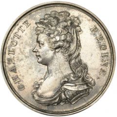 Medalet - George III Royal Wedding, Charlotte, silver
