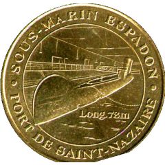 Monnaie de Paris Tourist Token - Port de Saint-Nazaire Sous-Marin Espadon