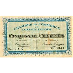 50 Centimes - Chambre de Commerce de Lons-le-Saunier 39