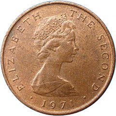 1/2 New Penny - Elizabeth II Ragwort