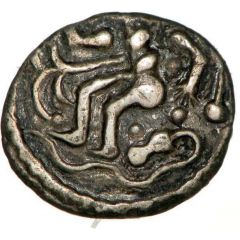 Denier with seated figure