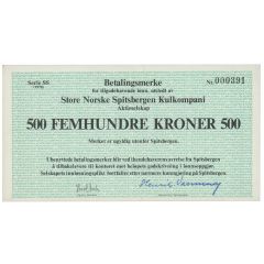 500 Kroner Great Norwegian Spitsbergen Coal Company