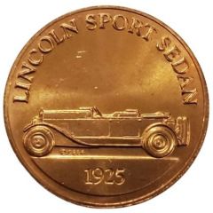 Franklin Mint - Collection of Antique Car Coins - Series 1 Lincoln Sport Sedan