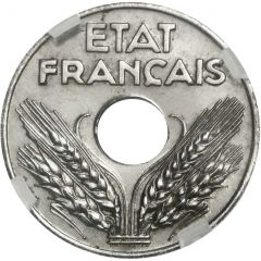 20 centimes Etat Français Essai en fer