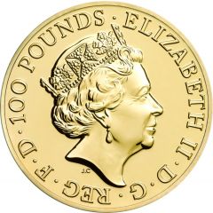 100 Pounds - Elizabeth II Year of the Monkey, 1 oz Fine Gold