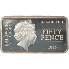 50 Pence - Elizabeth II Bayeux Tapestry - 7 Bishop blessing food