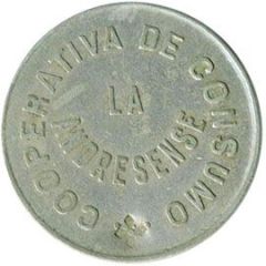 5 Pesetas - Cooperativa de Consumo La Andresense