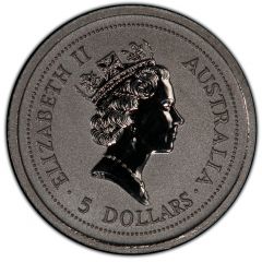 5 Dollars - Elizabeth II 3rd Portrait - Koala - Platinum