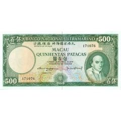 500 Patacas Banco Nacional Ultramarino