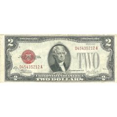 2 Dollars United States Note, Red Seal left