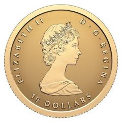 10 Dollars In the name of Elizabeth II, Gold fractional