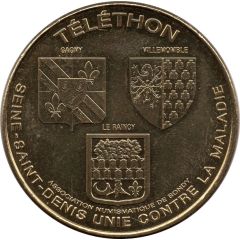 Monnaie de Paris Tourist Token - Téléthon Blasons Gagny Le Raincy Villemomble