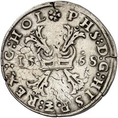 1/2 Daalder `1/2 Bourgondische Kruisrijksdaalder` - Philip II