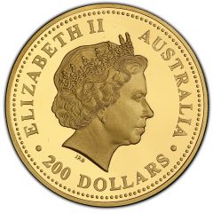 200 Dollars - Elizabeth II 4th Portrait - Kangaroo - Gold Bullion Coin