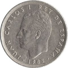 25 Pesetas - Juan Carlos I with mintmark