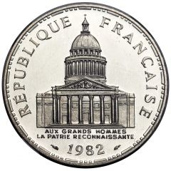 100 franc Panthéo piéfort argent
