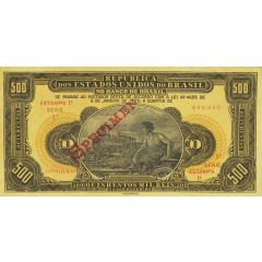 500 Mil Réis Banco do Brasil, Provisional Issue