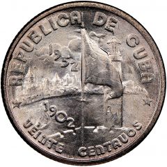 20 Centavos 50th. Anniversary of the Republic