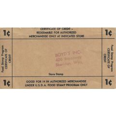 1 Cent - Boyd`s Inc. Sheridan, Wyoming