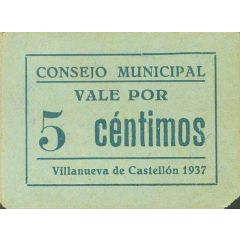 5 Céntimos Villanueva de Castellón