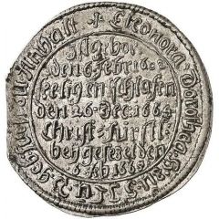 1 Groschen `Sterbegroschen` - John Ernest Death of Eleonora Dorothea, Widow of William IV
