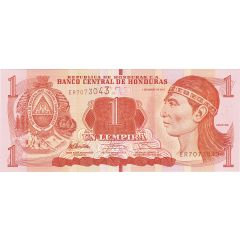 1 Lempira With vertical bar