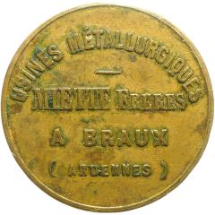 10 centimes - Usines Métallurgiques Miette Frères à Braux Ardennes