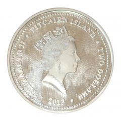 2 Dollars - Elizabeth II Cunard Ship in color