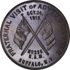 Masonic Medal - Fraternal Visit of Adytum to Hiram Chapter Hamilton, Ontario