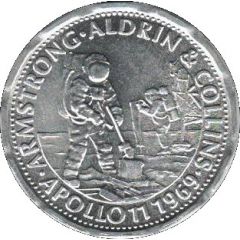 Token - Shell - Man in Flight #20 - Armstrong, Aldrin and Collins, Apollo 11, 1969