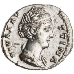 Denarius - Faustina the Elder AVGVSTA, Pietas