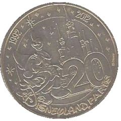 Monnaie de Paris Tourist Token - Disneyland Paris 20 ans - 1992-2012