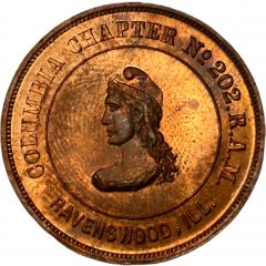 1 Penny - Columbia Chapter No. 202 Ravenswood, Illinois