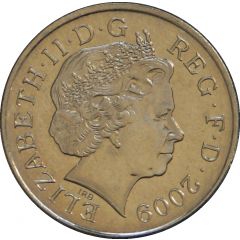 10 Pence - Elizabeth II 4th portrait, Royal Shield, non-magnetic