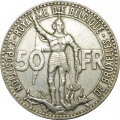 50 Francs Brussels World`s Fair 1935, French text