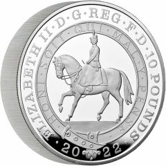 10 Pounds - Elizabeth II Platinum Jubilee, Silver Piedfort