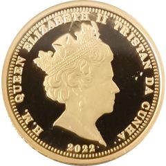 1/4 Sovereign - Elizabeth II King George VI tribute