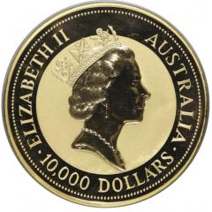 10 000 Dollars - Elizabeth II 3rd Portrait - Australian Nugget - Gold Bullion Coin