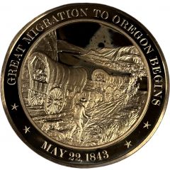 Medal - History of the United States Great Migration to Oregon Begins