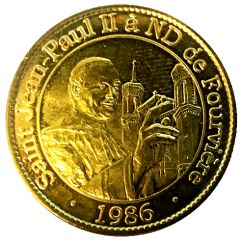 Token - Arthus Bertrand Lyon - Notre Dame de Fourvière - Visite de Jean-Paul II