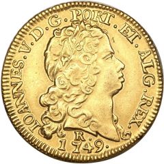 3200 Réis - João V 2nd Type of Shield, Rio de Janeiro Mint