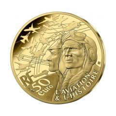 50 Euros North American P-51 Mustang, gold
